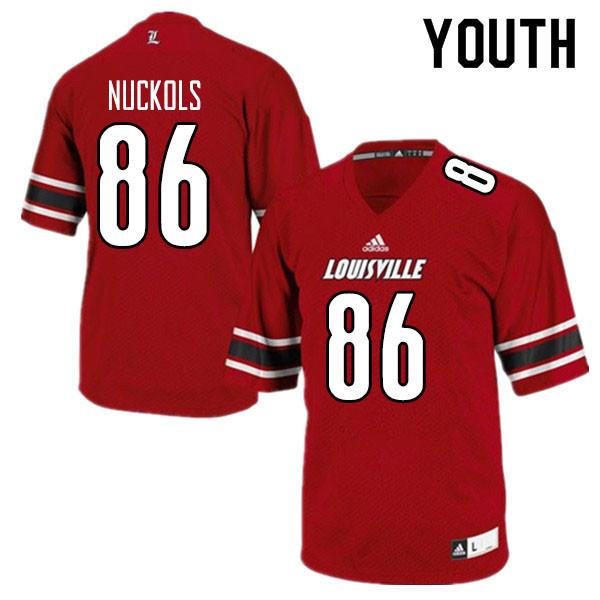 Youth #86 Chris Nuckols Louisville Cardinals College Football Jerseys Sale-Red - Click Image to Close